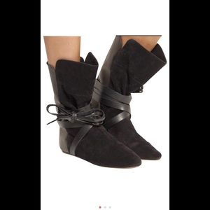 Isabel Marant black Nita suede and leather boots
